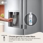 LG – 33-in Wide Standard-Depth MAX 24.5 Cu. Ft. Smart French Door Refrigerator with Dual Ice – Stainless Steel - Image 8