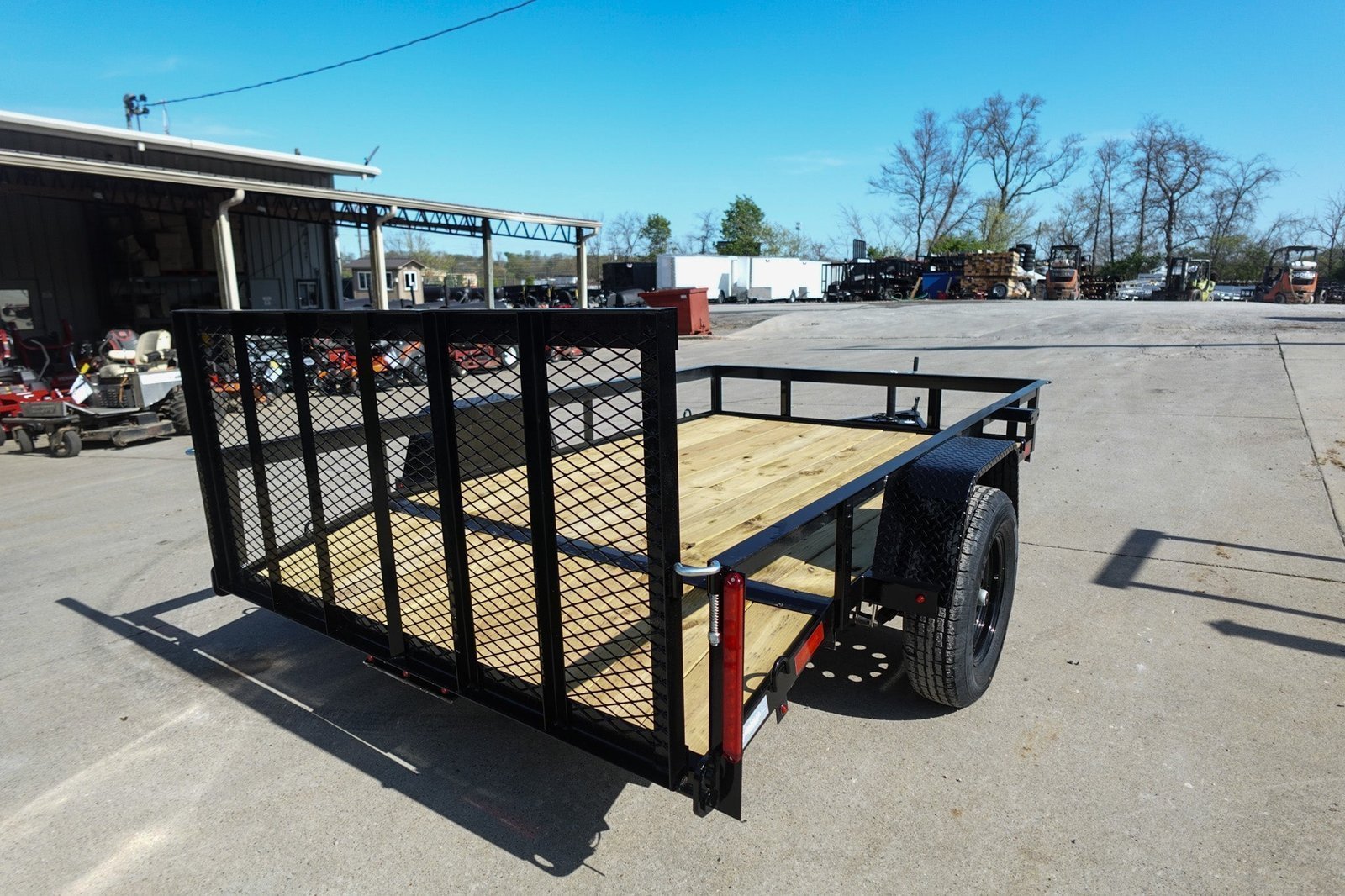 6? 4? x 10 Utility Trailer Dovetail Powder Coated With Gate 3,500lb Axle - Image 7