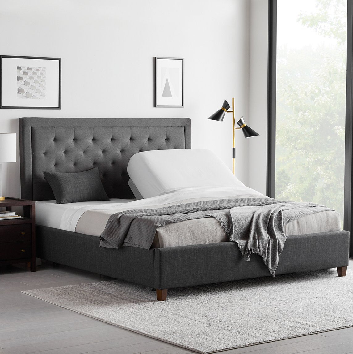 Malouf Structures™ M555 Smart Adjustable Bed Base – 5 Preset Positions including Zero Gravity, Advanced Vibrational Massage, and Bluetooth App Control - Floor Model - Image 7
