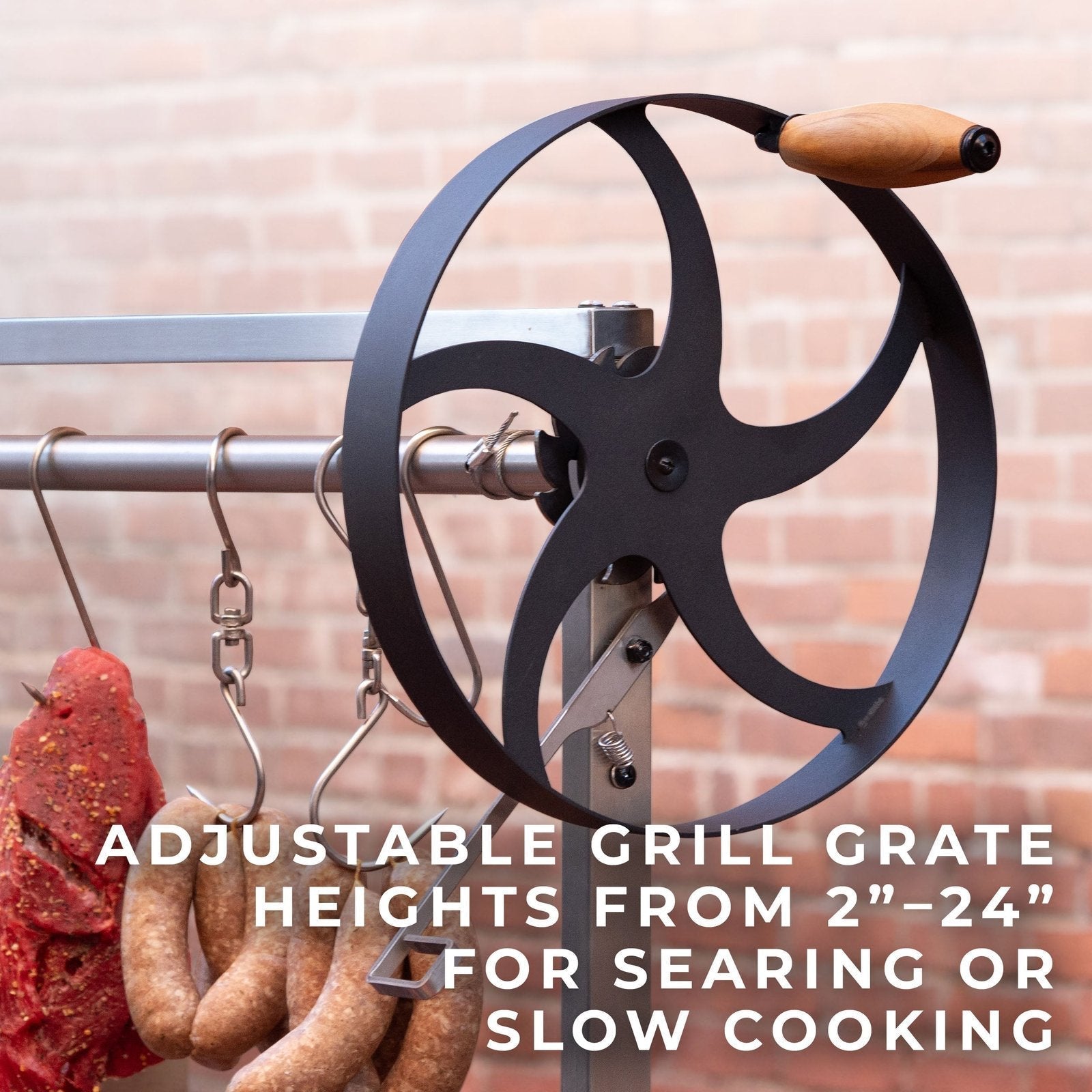 Premium Argentine/Santa Maria BBQ Grill with Wood Fire and Charcoal Grill - Image 9